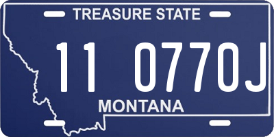 MT license plate 110770J