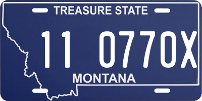 MT license plate 110770X