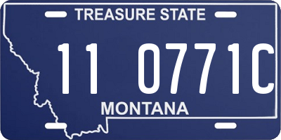 MT license plate 110771C