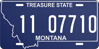 MT license plate 110771O