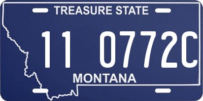 MT license plate 110772C