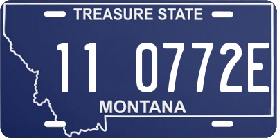 MT license plate 110772E