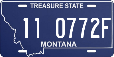 MT license plate 110772F