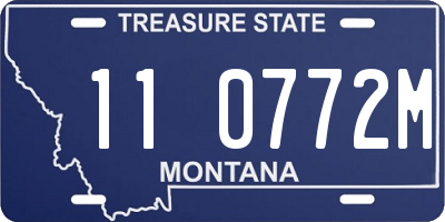 MT license plate 110772M