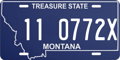 MT license plate 110772X