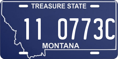 MT license plate 110773C