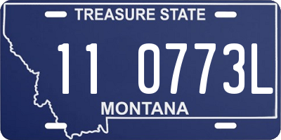 MT license plate 110773L