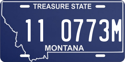 MT license plate 110773M