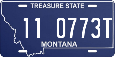 MT license plate 110773T