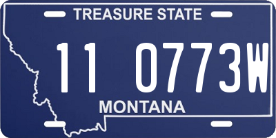 MT license plate 110773W