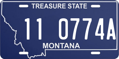 MT license plate 110774A