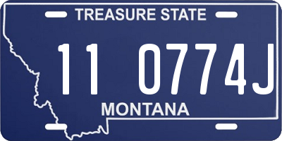MT license plate 110774J