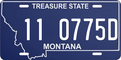 MT license plate 110775D