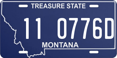 MT license plate 110776D