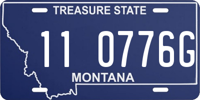 MT license plate 110776G