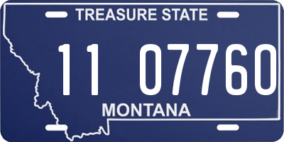 MT license plate 110776O