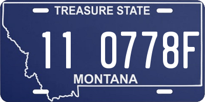 MT license plate 110778F