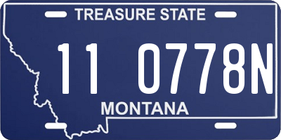 MT license plate 110778N