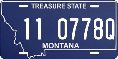 MT license plate 110778Q