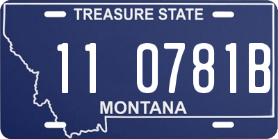 MT license plate 110781B