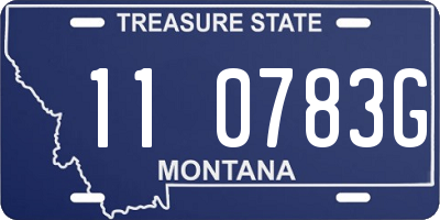 MT license plate 110783G