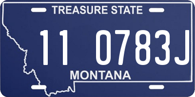 MT license plate 110783J
