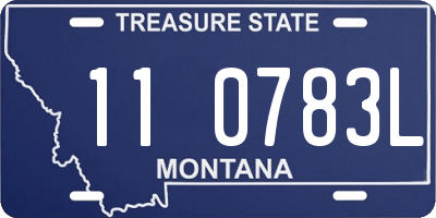 MT license plate 110783L