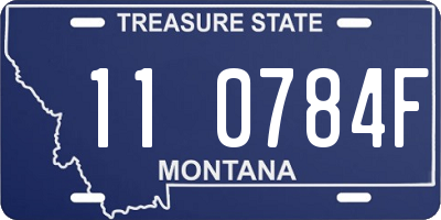 MT license plate 110784F