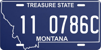 MT license plate 110786C