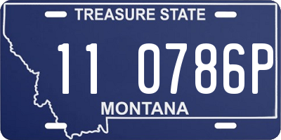 MT license plate 110786P