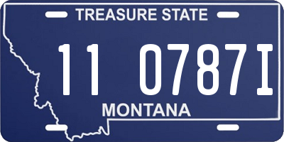 MT license plate 110787I