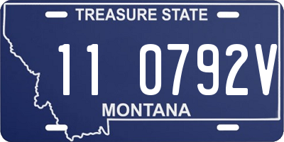 MT license plate 110792V