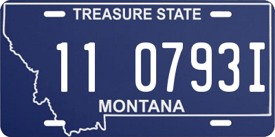 MT license plate 110793I