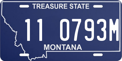 MT license plate 110793M
