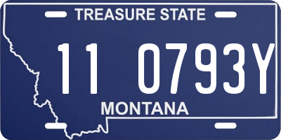 MT license plate 110793Y