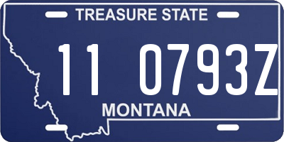 MT license plate 110793Z