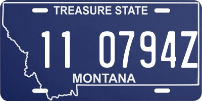 MT license plate 110794Z