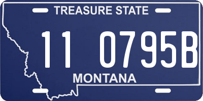 MT license plate 110795B