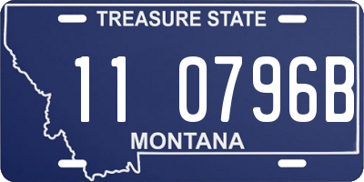 MT license plate 110796B