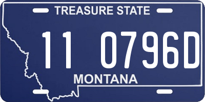 MT license plate 110796D