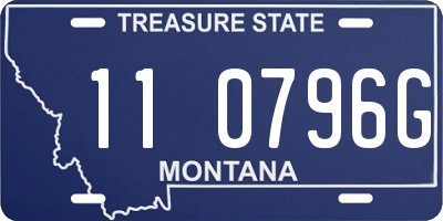 MT license plate 110796G