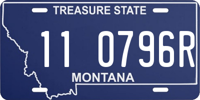MT license plate 110796R