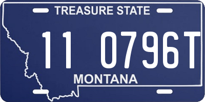 MT license plate 110796T