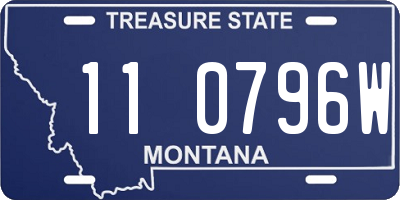 MT license plate 110796W