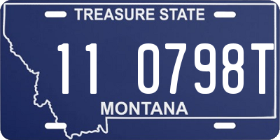 MT license plate 110798T