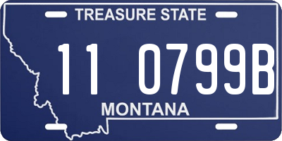 MT license plate 110799B