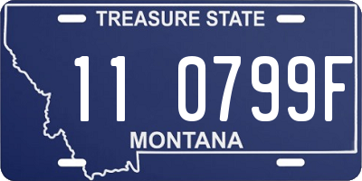 MT license plate 110799F