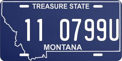 MT license plate 110799U