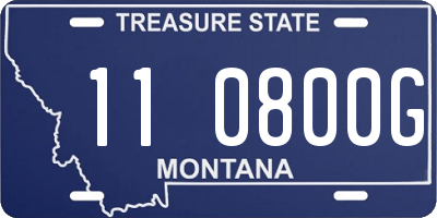 MT license plate 110800G