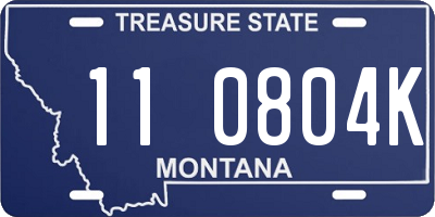 MT license plate 110804K